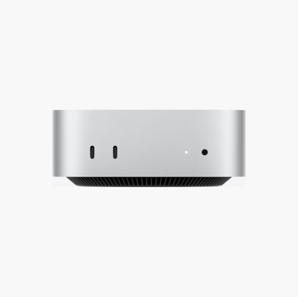 Apple Mac mini front view with two USB-C ports