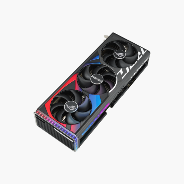 ASUS ROG Strix GeForce RTX 4090 triple-fan and ARGB view