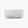 Apple Mac Studio silver enclosure front view with USB-C ports and SDXC card slot